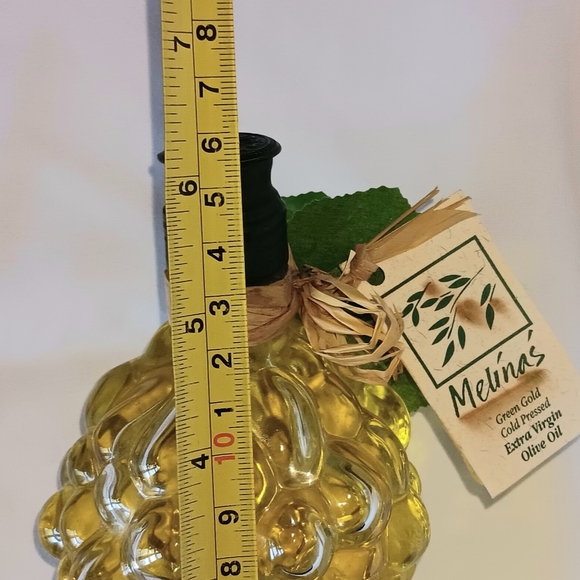 Vintage Melina's Extra Virgin Olive Oil Grape Bottle from Italy 7oz Sealed - Picture 6 of 7